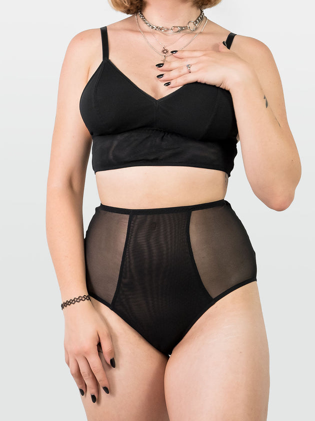 Desire High Waist Mesh Panties