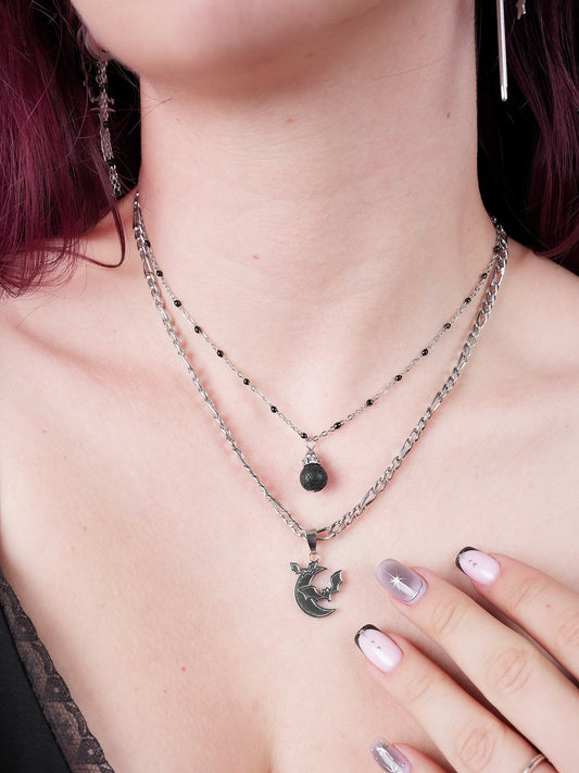 Lucien Double Bat Necklace