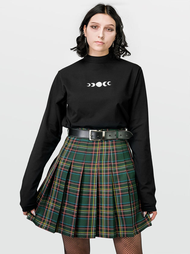 TALL Green Plaid Tennis Belt Skirt