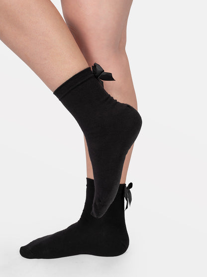 Black Ribbon Socks