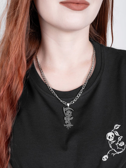 Thornblade Rose & Scythe Necklace