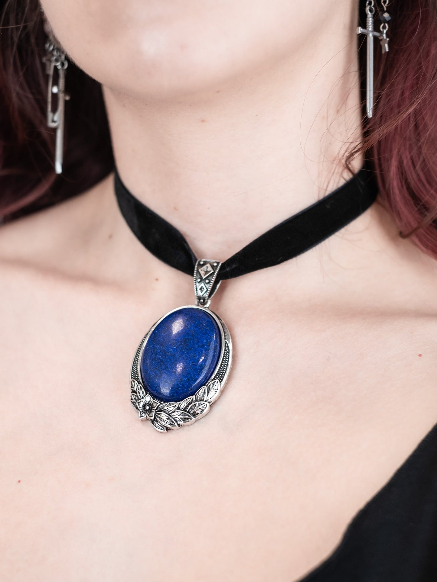 Duskborn Lapis Lazuli Velvet Collar