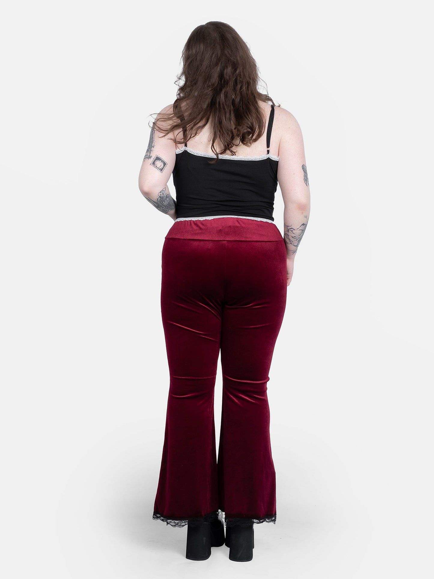 Sempre Burgundy Velvet Flares