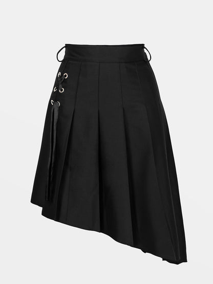 Delilah Pleated Lace Up Skirt