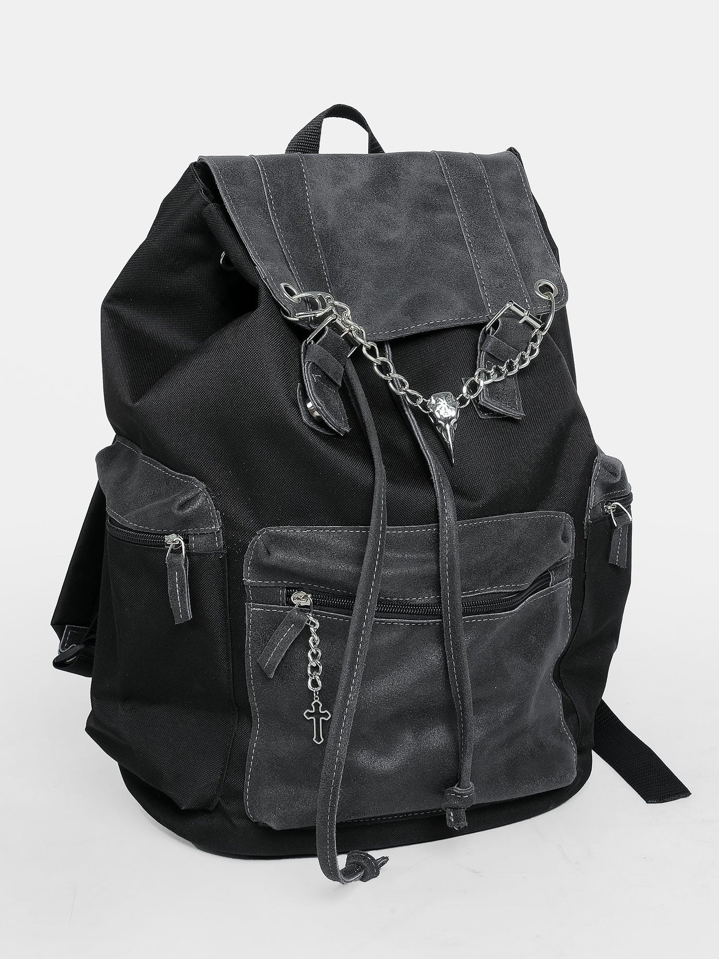 Worship Crow Large Leather Backpack