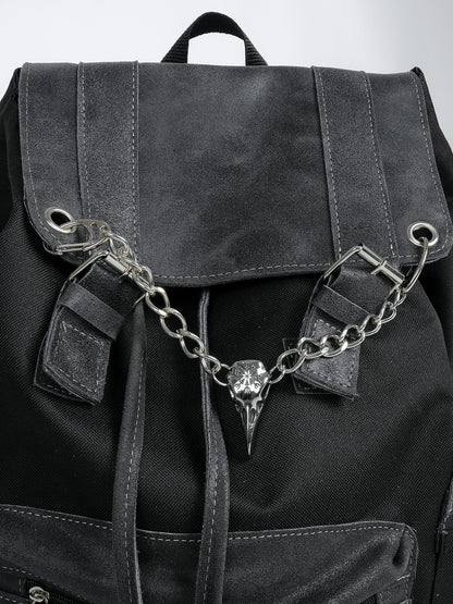 Worship Crow Large Leather Backpack