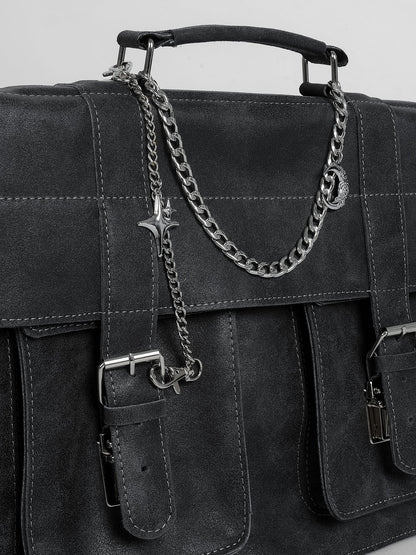 Ligeia Leather Messenger Bag