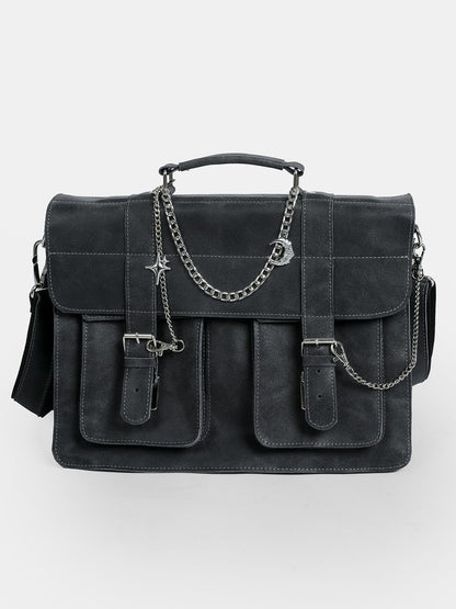 Ligeia Leather Messenger Bag