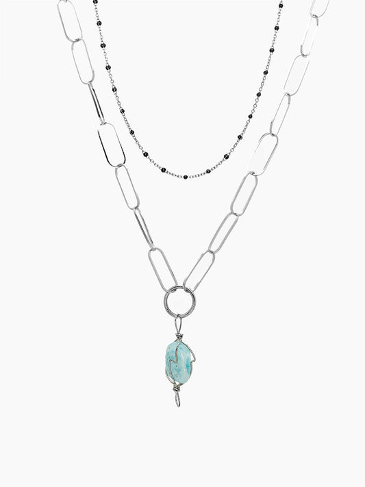 Skye Set of Necklaces with Blue Quartz