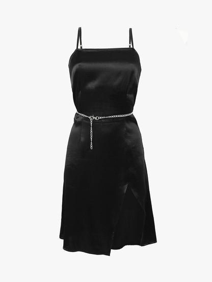 Heroine Satin Slit Dress