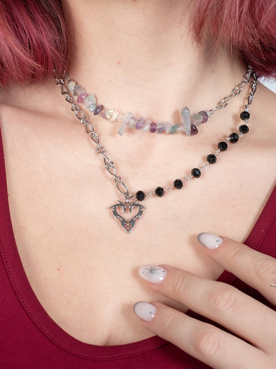 Euphoria Gemstone Double Choker