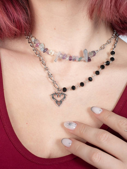 Euphoria Gemstone Double Choker