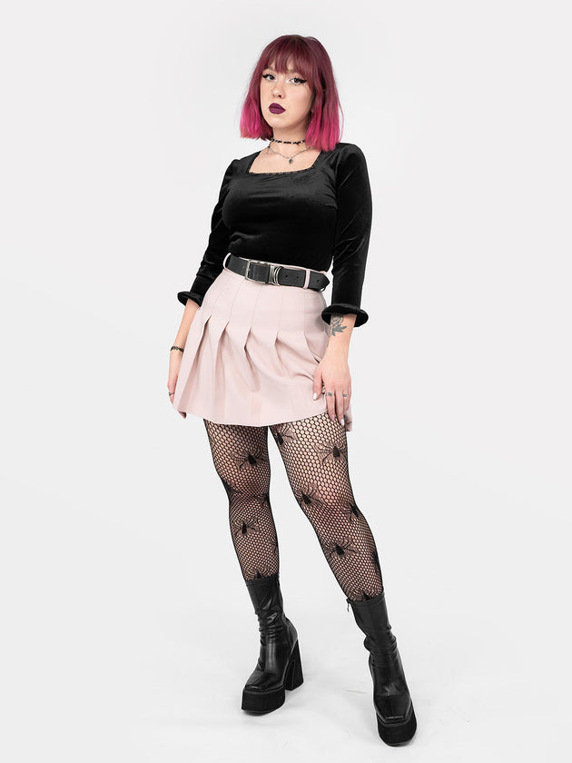 Dusty Pink Tennis Belt Skirt