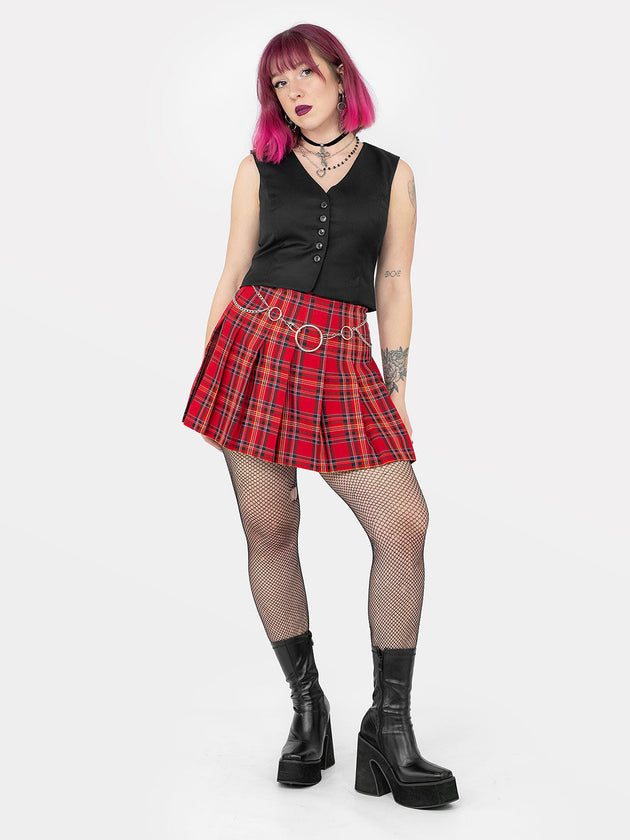 Red Plaid Tennis Skirt