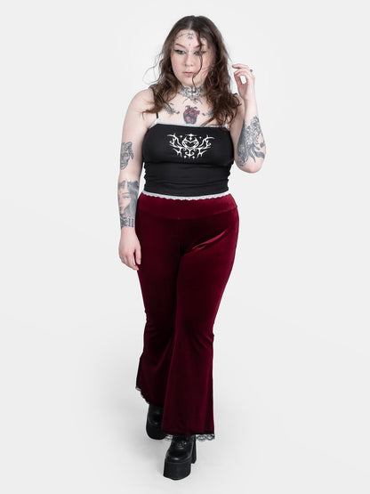 Absinthe Black Top With Lace