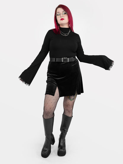 Agony Velvet Mini Skirt