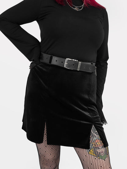 Agony Velvet Mini Skirt