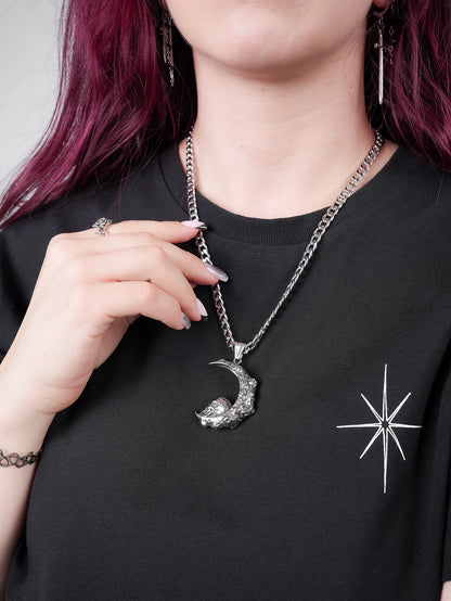 Plague Moon Skull Long Necklace