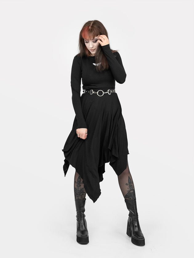 Sceptre Asymmetric Midi Skirt