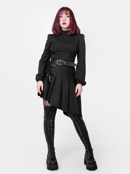 Delilah Pleated Lace Up Skirt