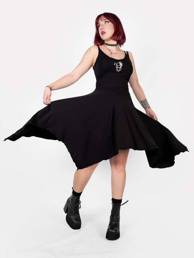 Sceptre Asymmetric Midi Skirt