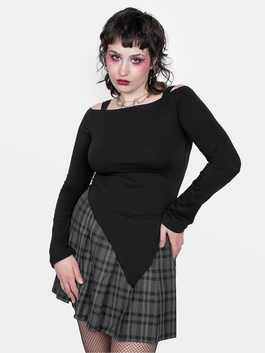 Avril Asymmetrical Off-Shoulder Top
