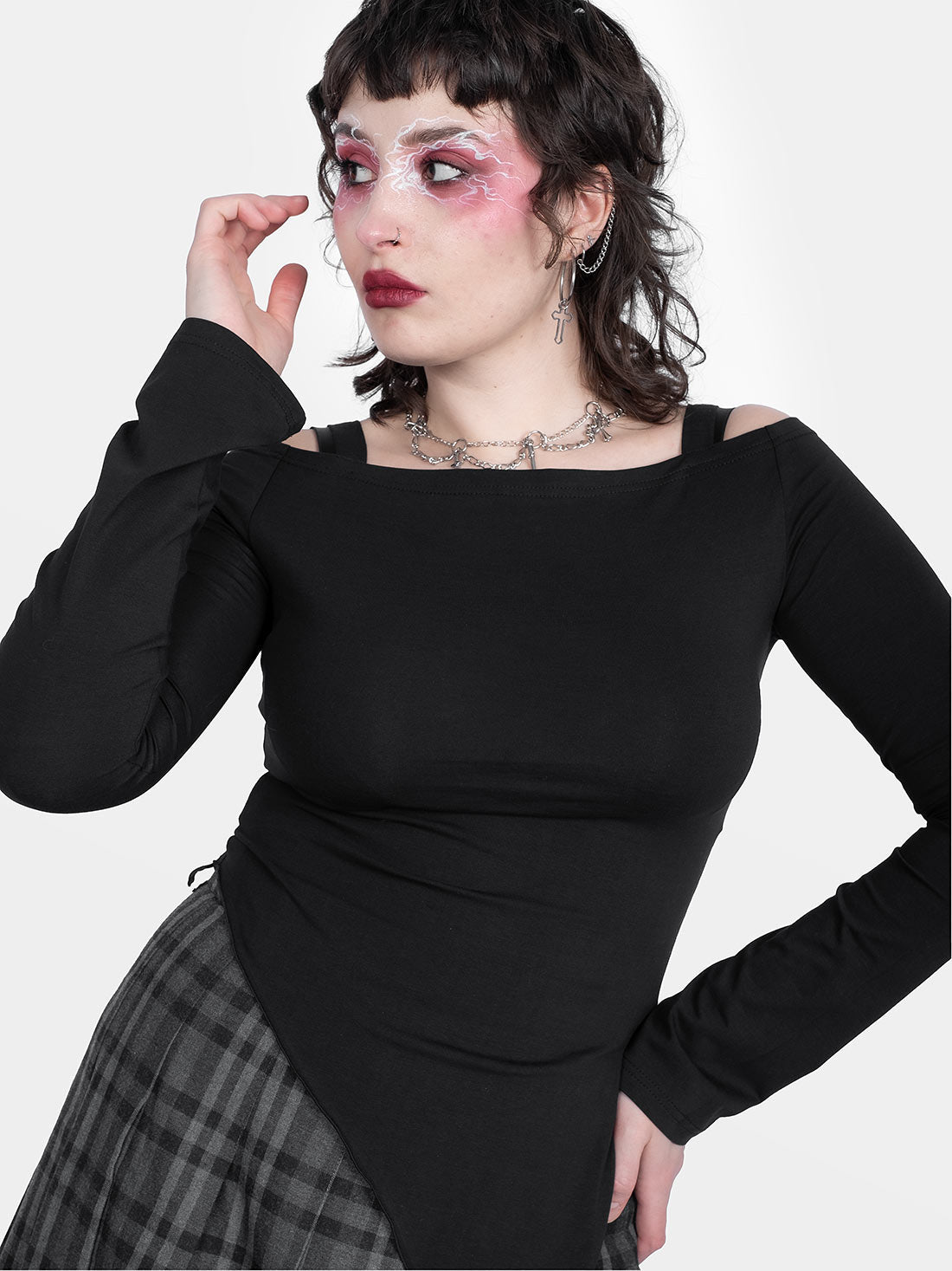 Avril Asymmetrical Off-Shoulder Top