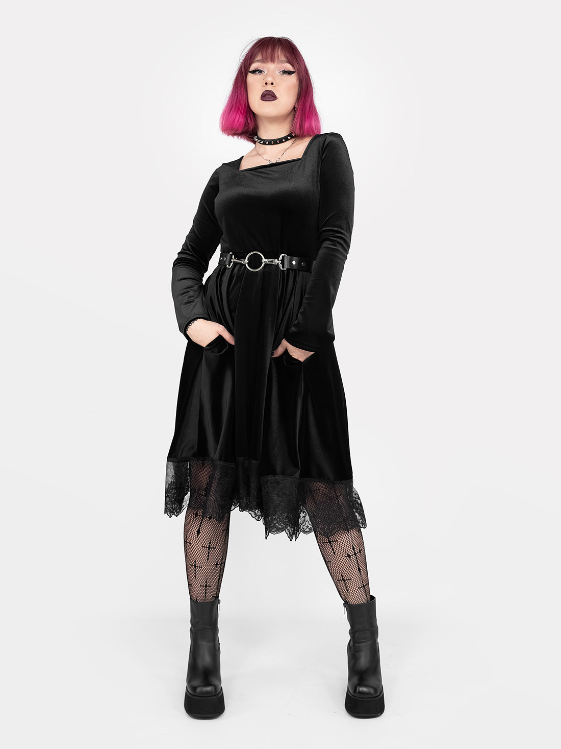 Nyx Velvet Longsleeve Dress