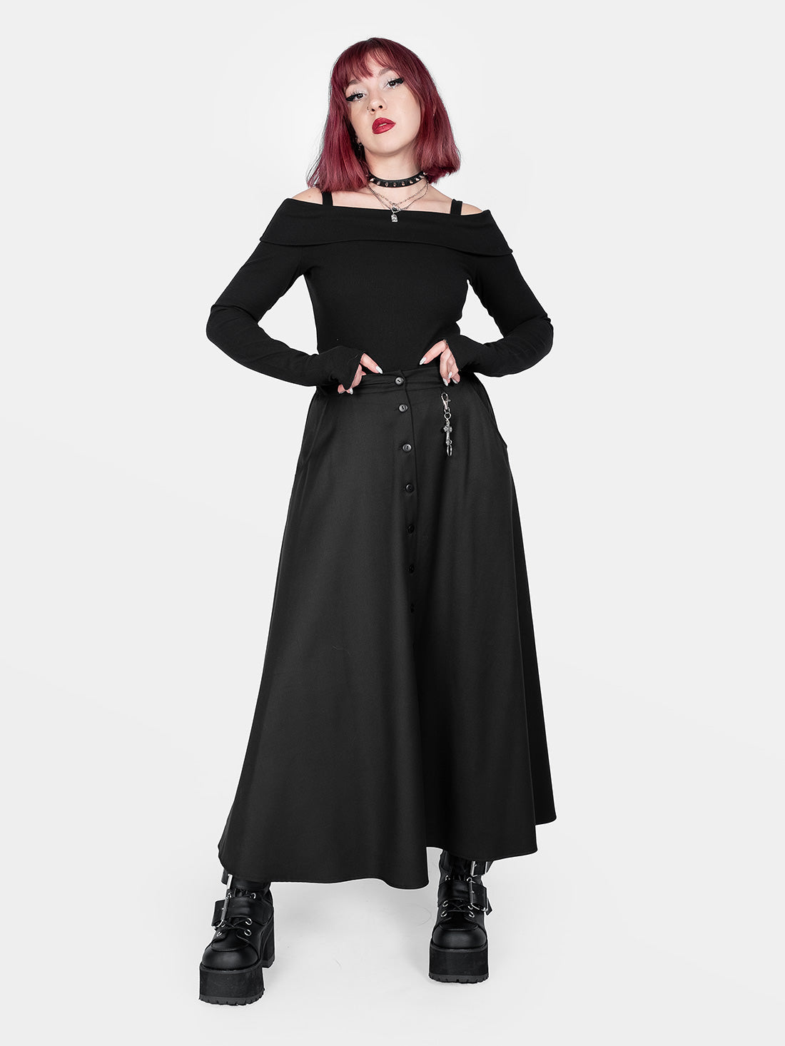 Beatrice Button Up Maxi Skirt