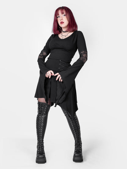Morgana Bell Sleeve Cropped Top