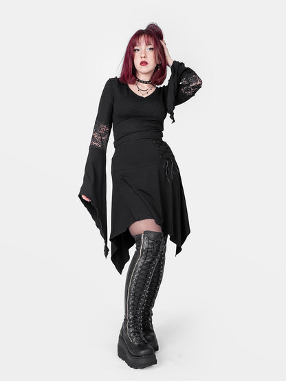 Morgana Bell Sleeve Cropped Top