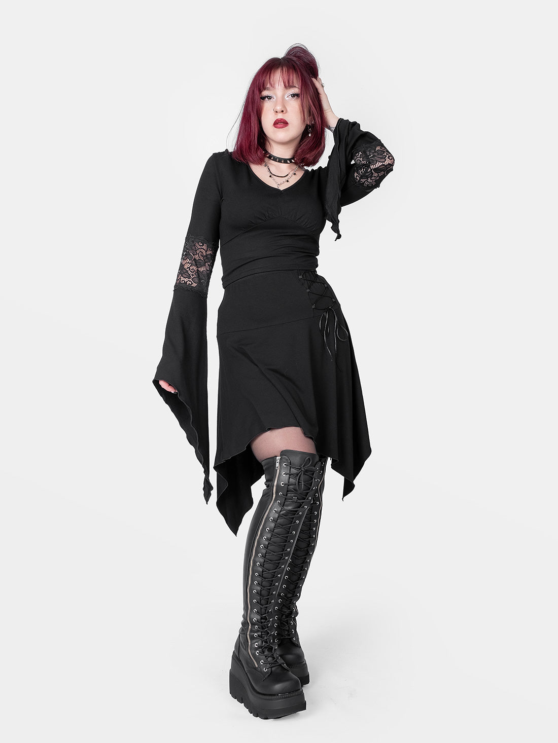 Morgana Lace Wide Sleeve Blouse