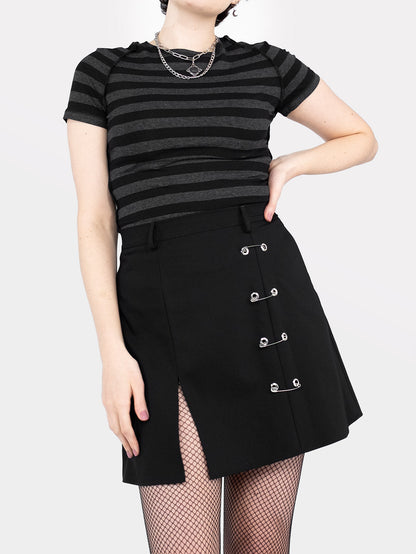 Courtney Safety Pins Mini Skirt