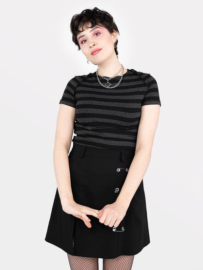 Courtney Safety Pins Mini Skirt