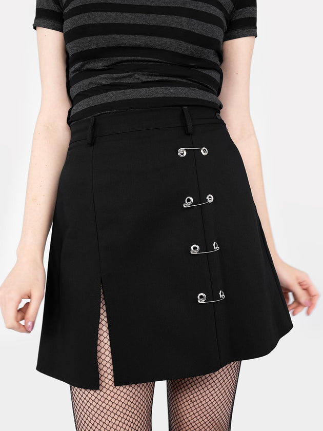 Courtney Safety Pins Mini Skirt