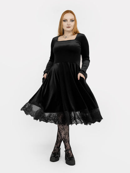 Nyx Velvet Longsleeve Dress