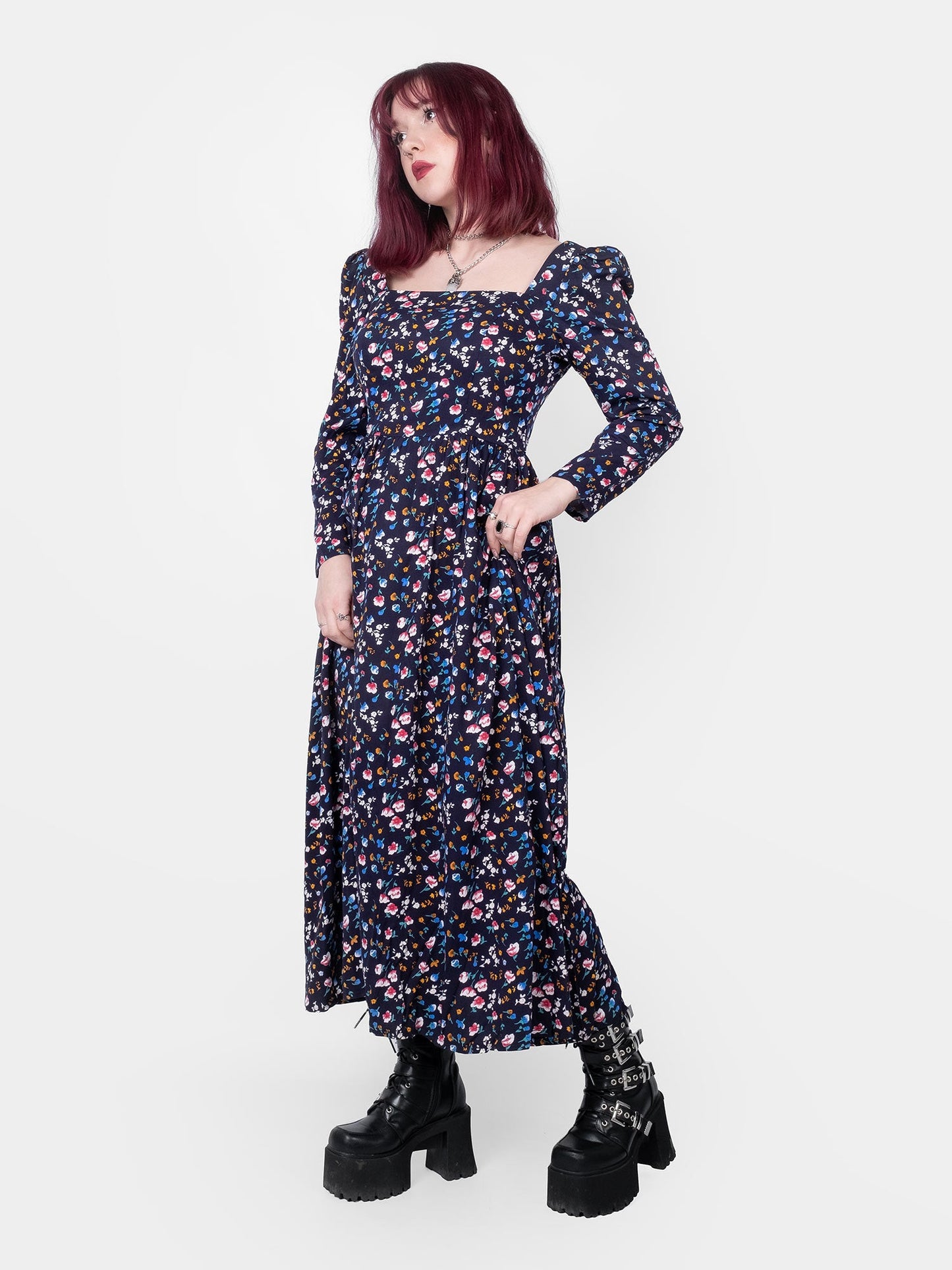 The Maiden Blue Floral Maxi Dress