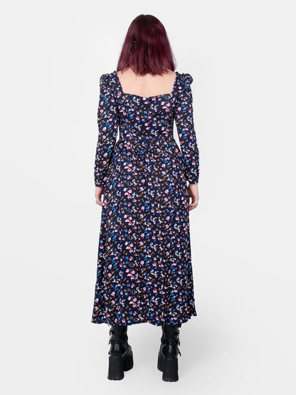 The Maiden Blue Floral Maxi Dress
