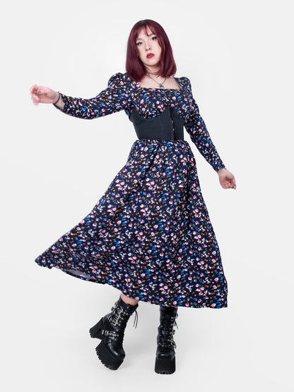 The Maiden Blue Floral Maxi Dress