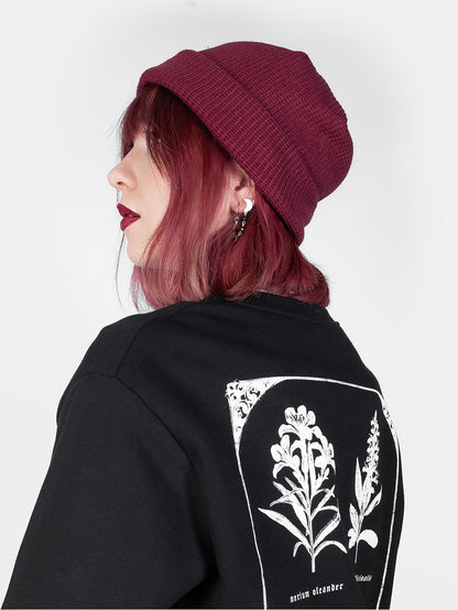 Burgundy Knitted Beanie