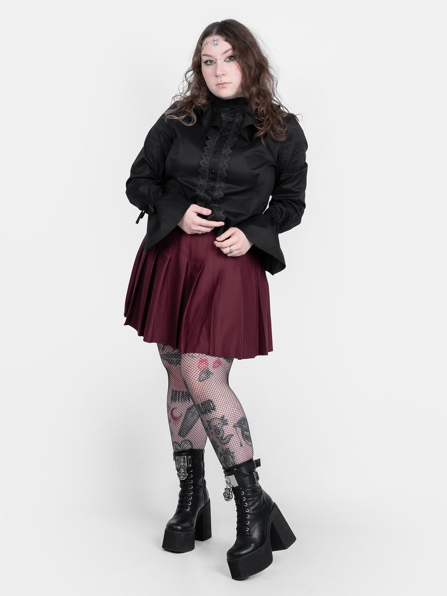 Burgundy Tennis Skirt