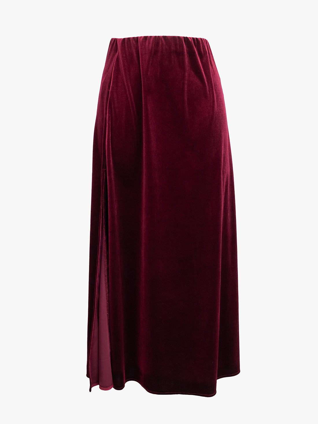 Hestia Velvet Burgundy Midaxi Skirt