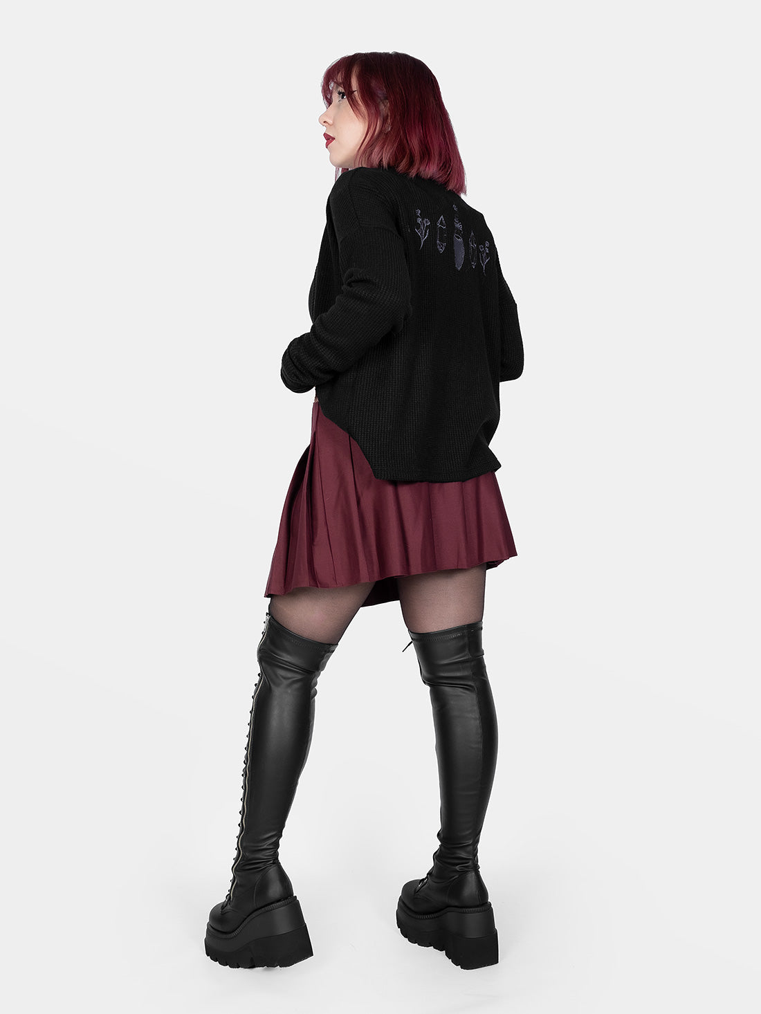Burgundy Tennis Skirt