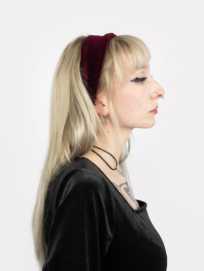 Blair Burgundy Velvet Hairband
