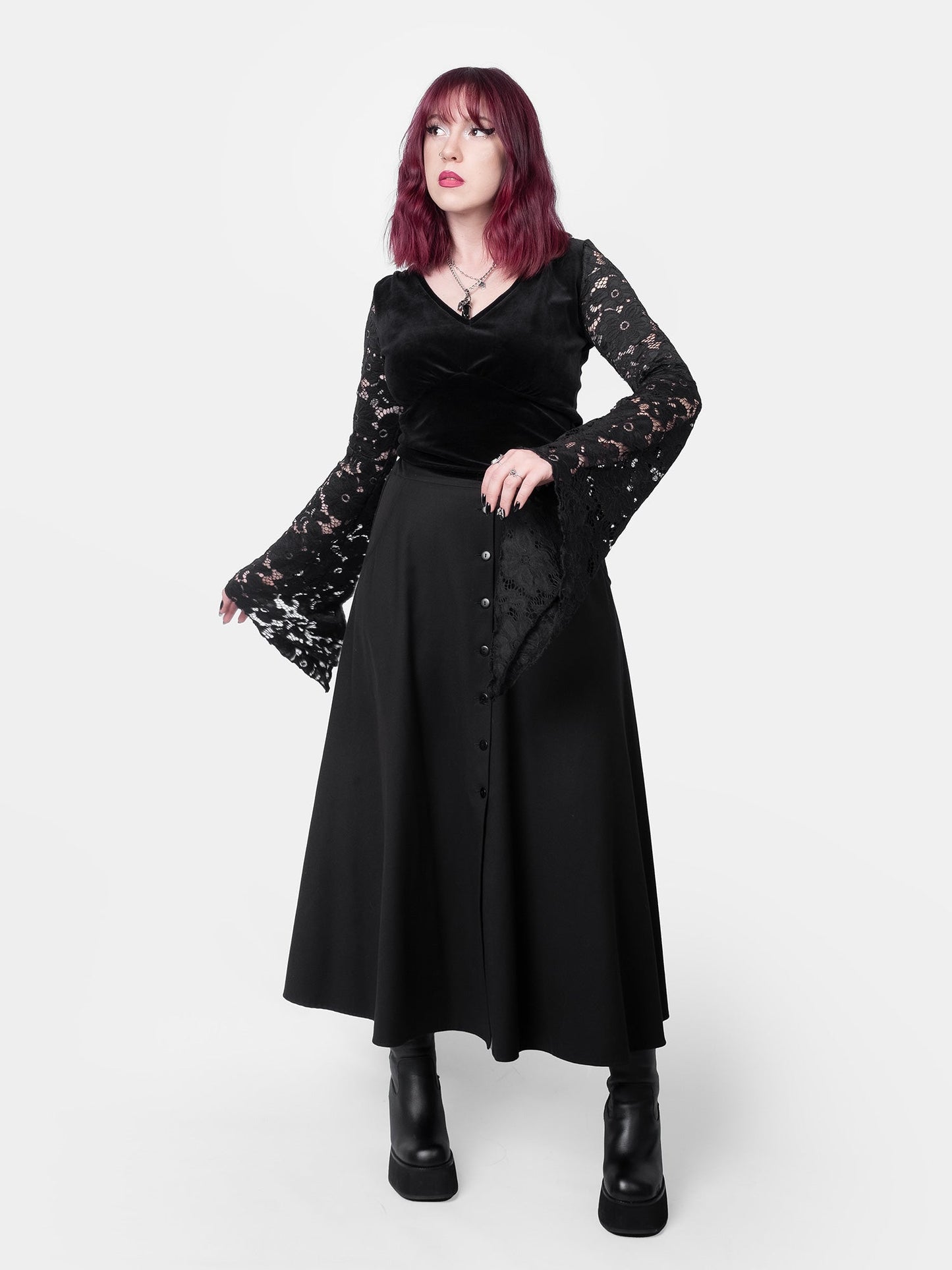 Beatrice Button Up Maxi Skirt
