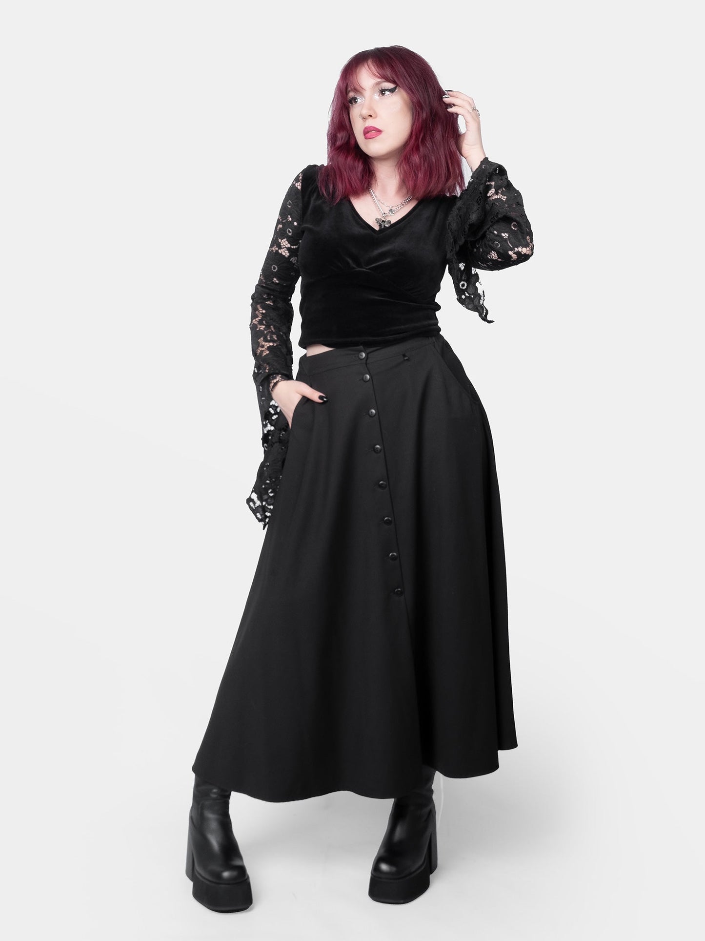 Beatrice Button Up Maxi Skirt