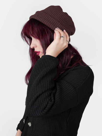 Brown Knitted Beanie