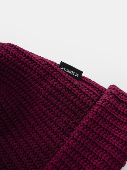 Burgundy Knitted Beanie