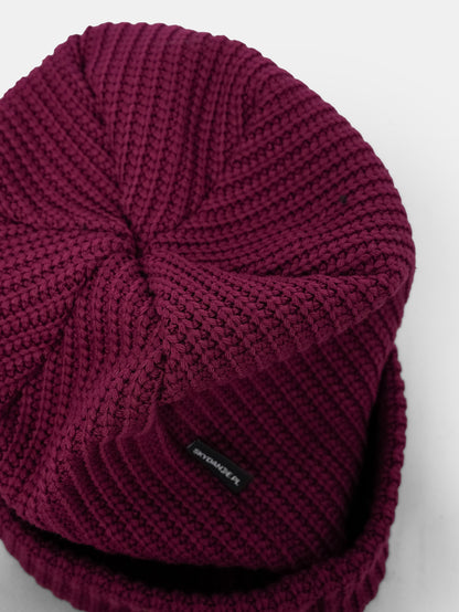 Burgundy Knitted Beanie