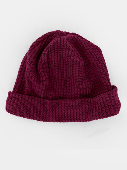 Burgundy Knitted Beanie